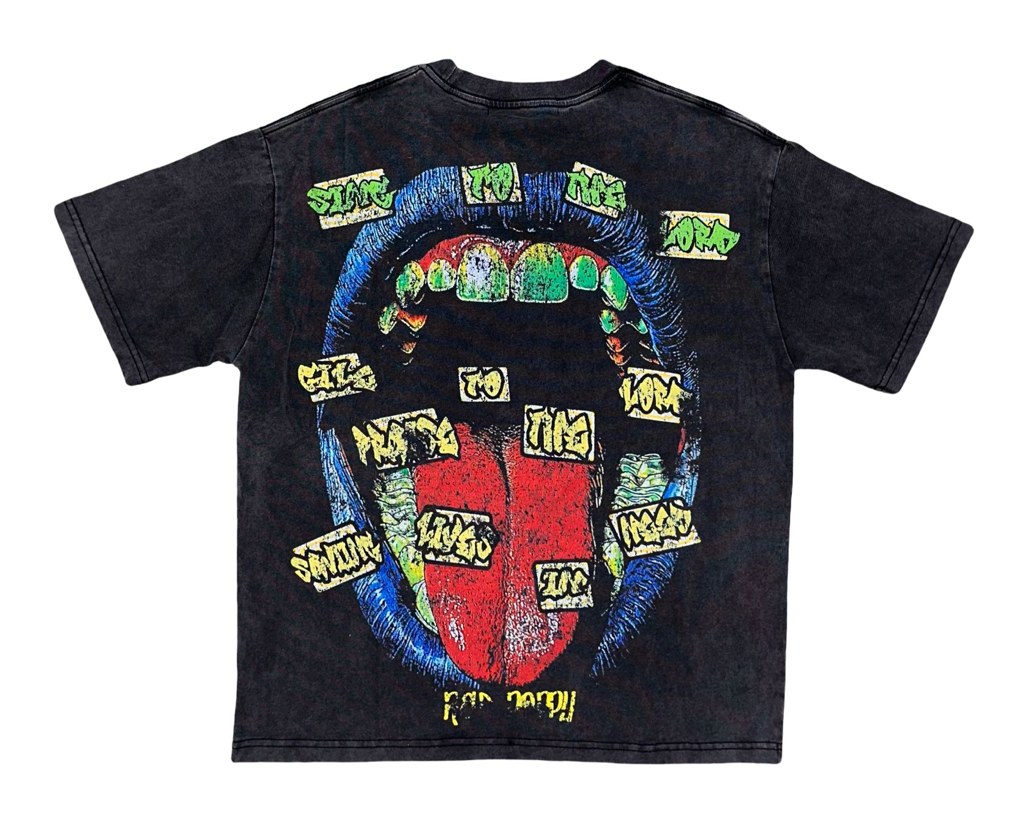 Red Poppy T-Shirt - Black