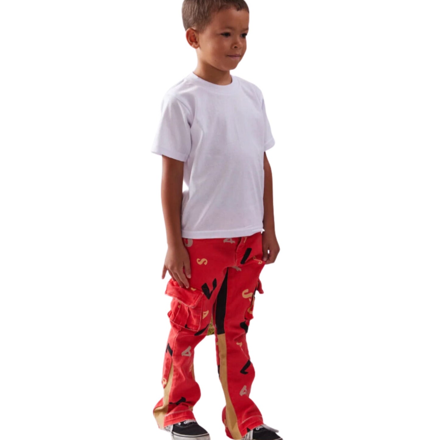 VALABASAS VPLAY PUZZLED DENIM STACKED