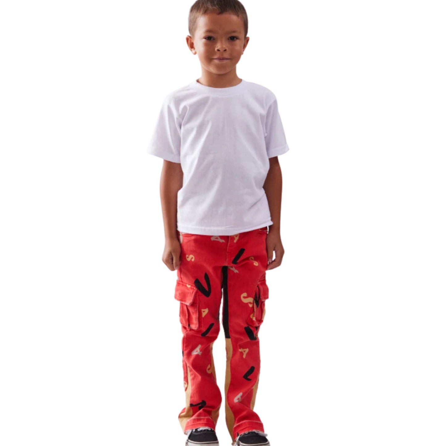 VALABASAS VPLAY PUZZLED DENIM STACKED