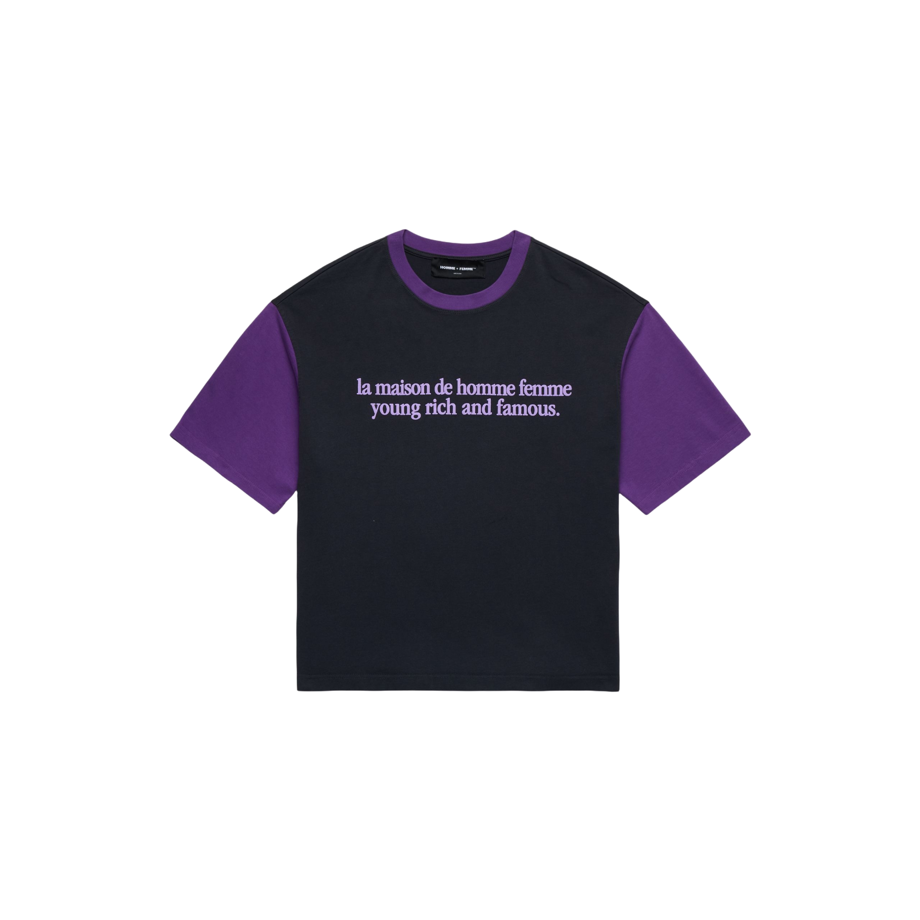 【セット】エンフォルド enfold　Tシャツ　パープル　ブラック Homme+Femme Destroyed Maison Tee - Men's | Superior Shop