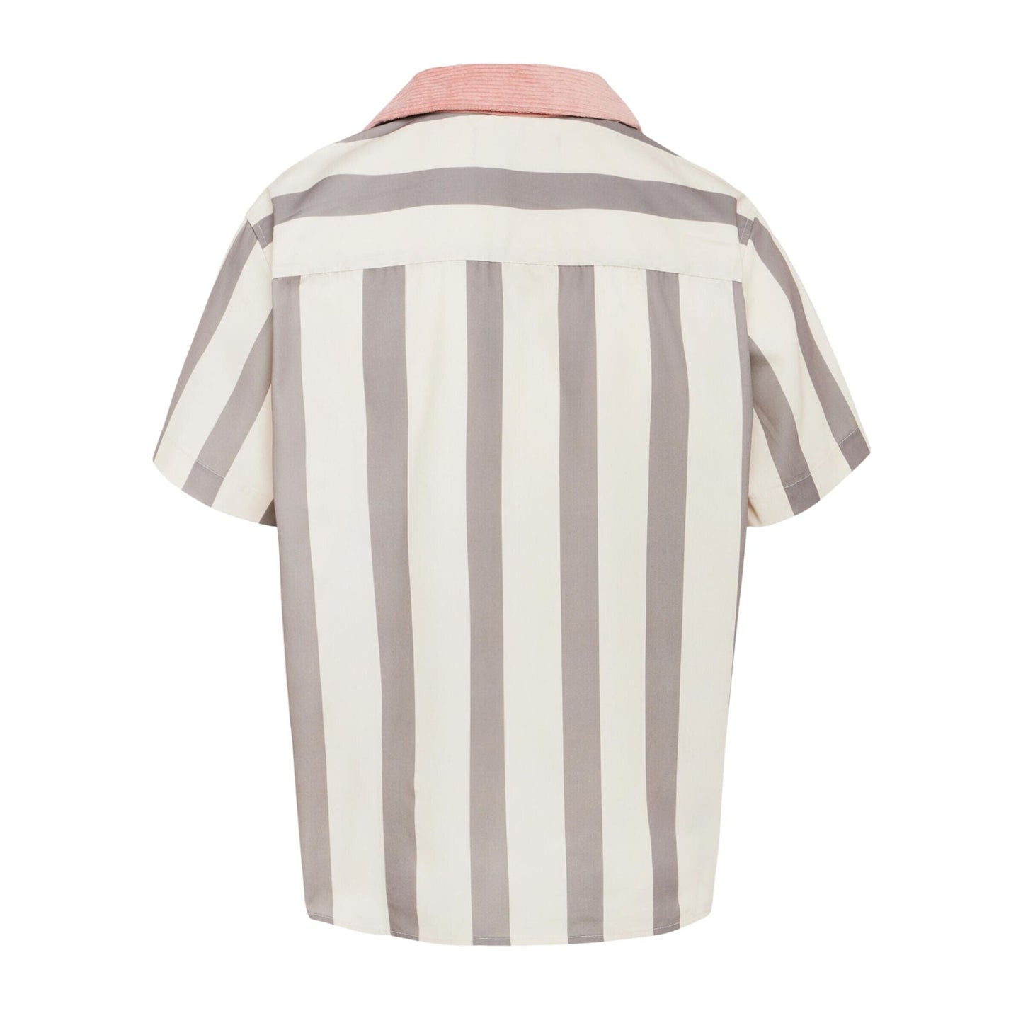HOMME+FEMME PANELED CORDUROY STRIPED SHIRT