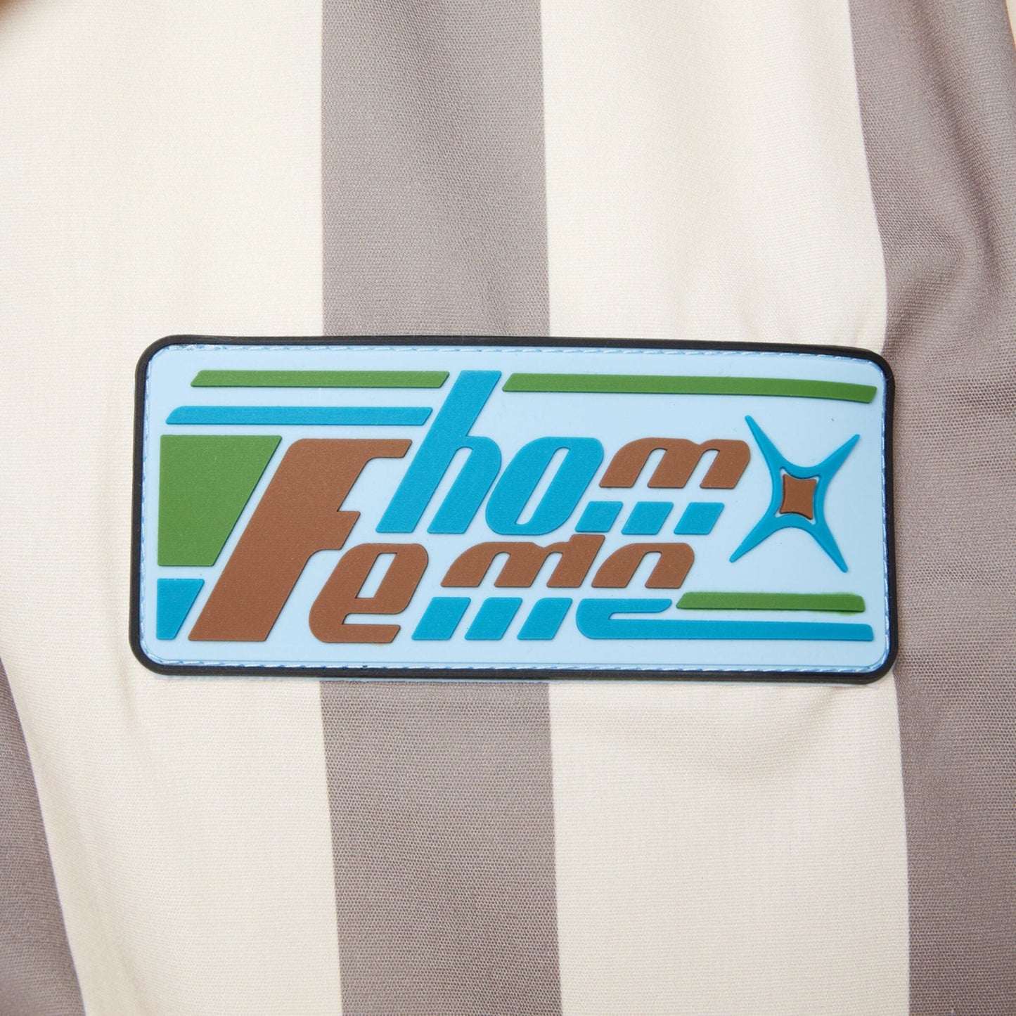 HOMME+FEMME PANELED CORDUROY STRIPED SHIRT