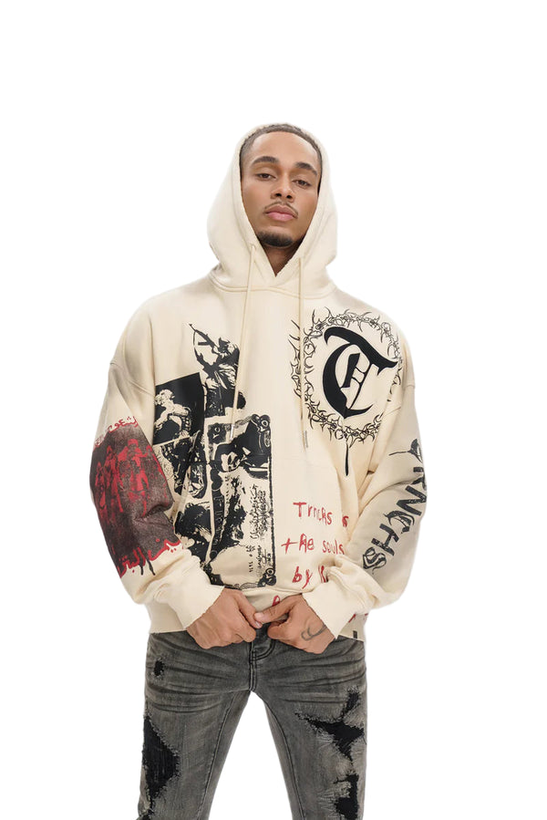 TRNCHS | Forged In Fire Hoodie (Off White)