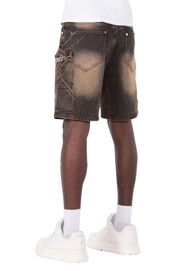 GUAPI | Vintage Brown Spider Shorts