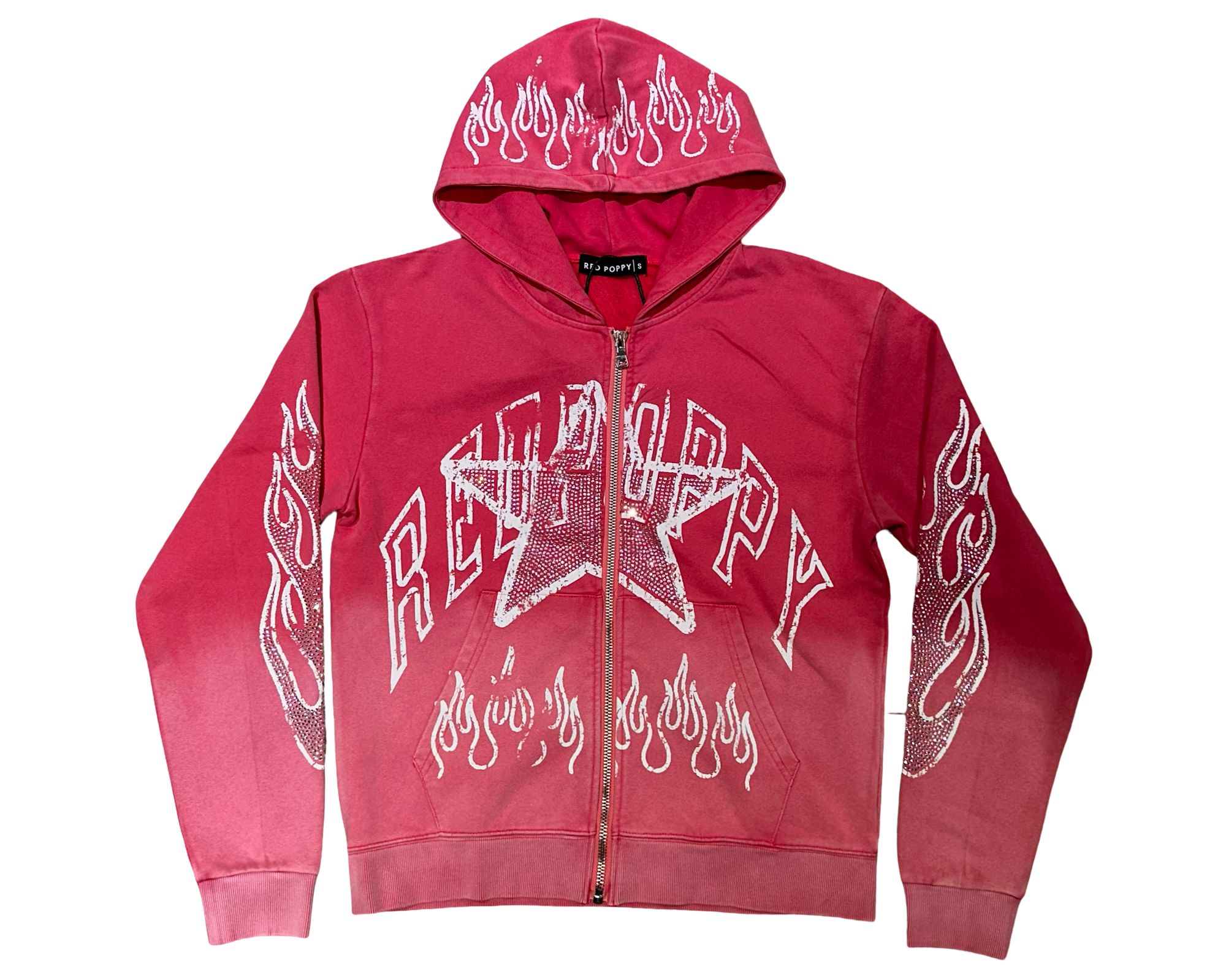 Red Poppy Hoodie - Pink Color