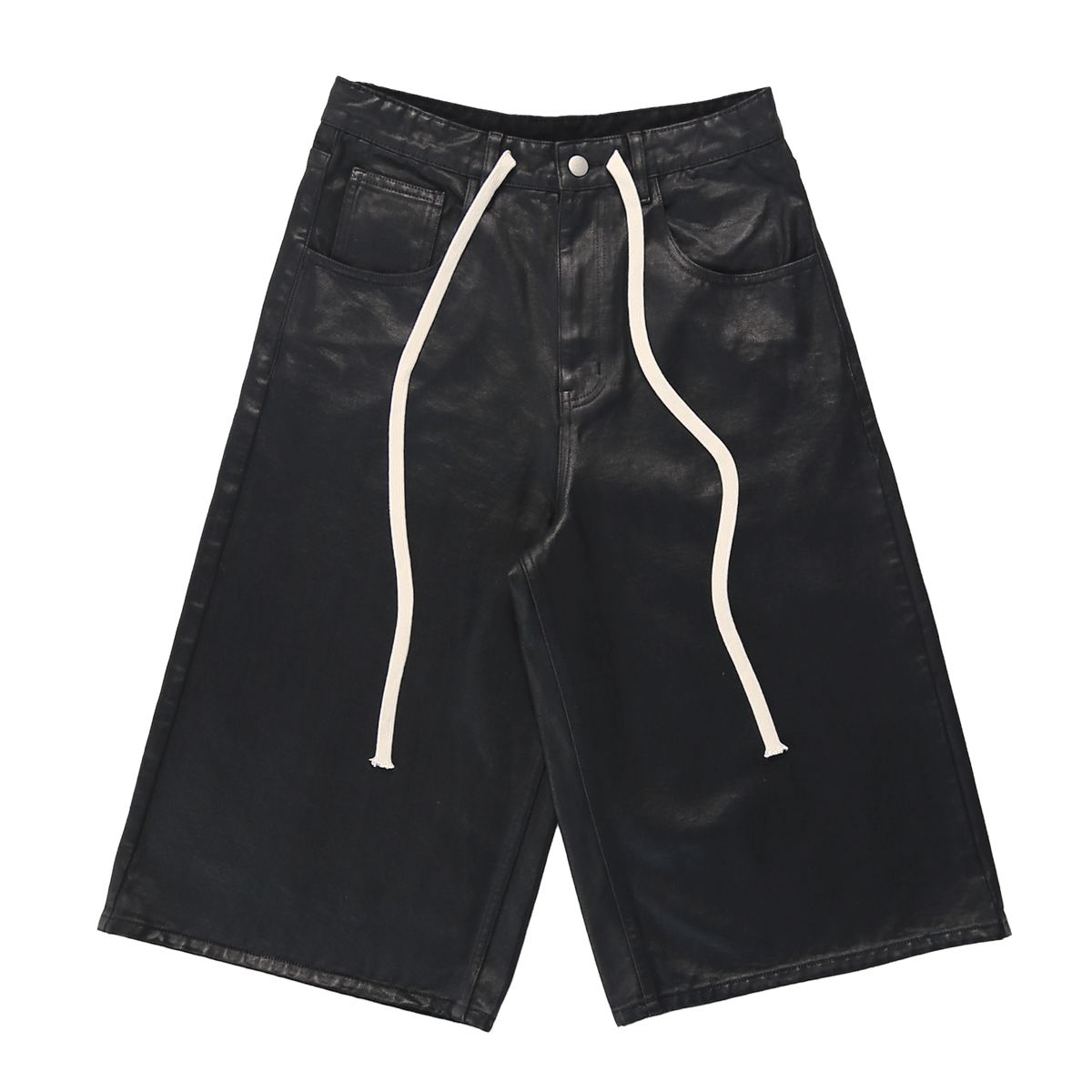 Syair Black Waxed Canvas Shorts