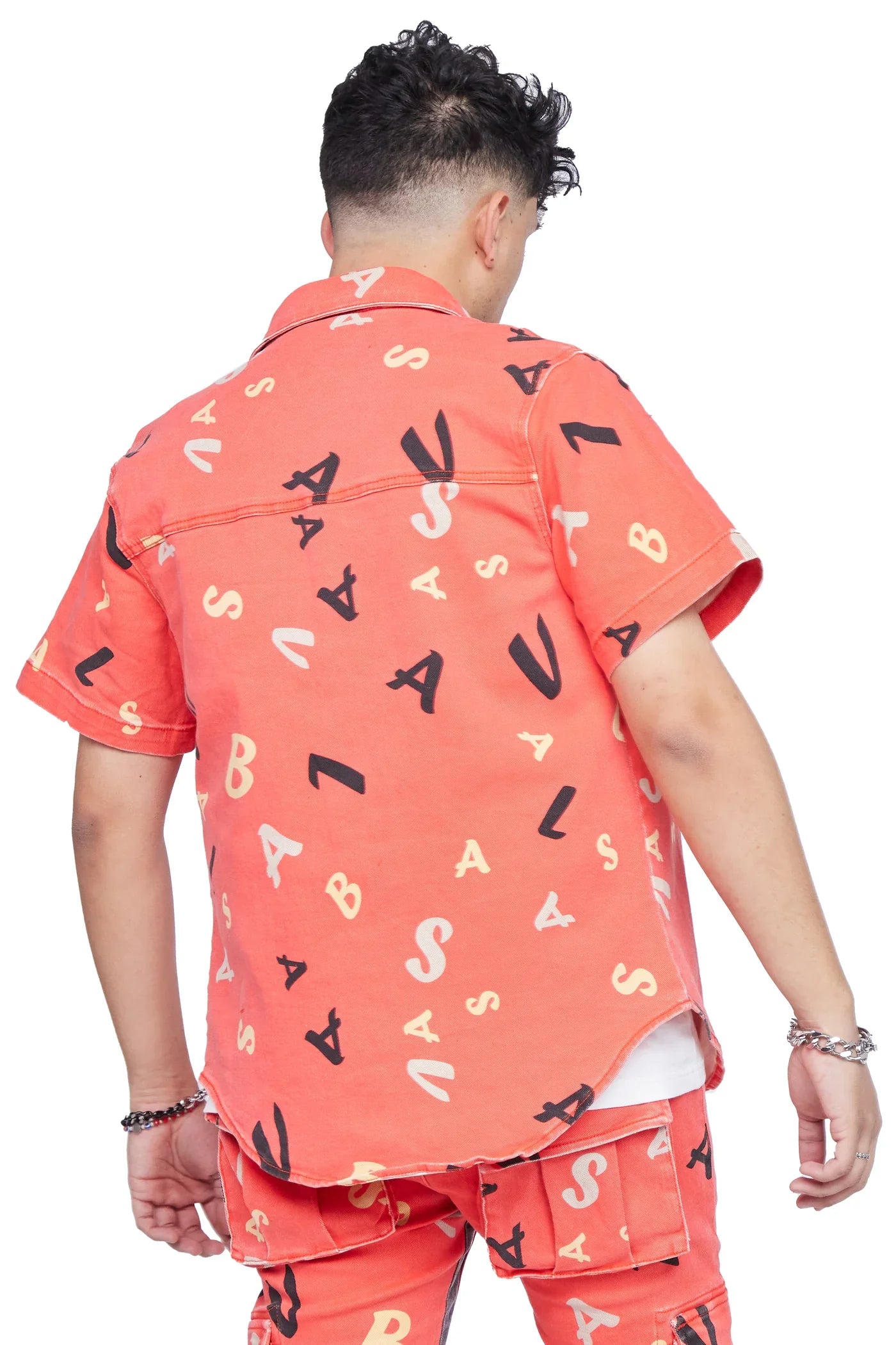 VALABASAS "WOVEN -PUZZLED" BUTTON UP
