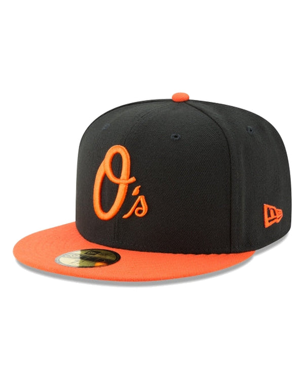 New Era Baltimore Orioles 59FIFTY fitted hat, black and orange