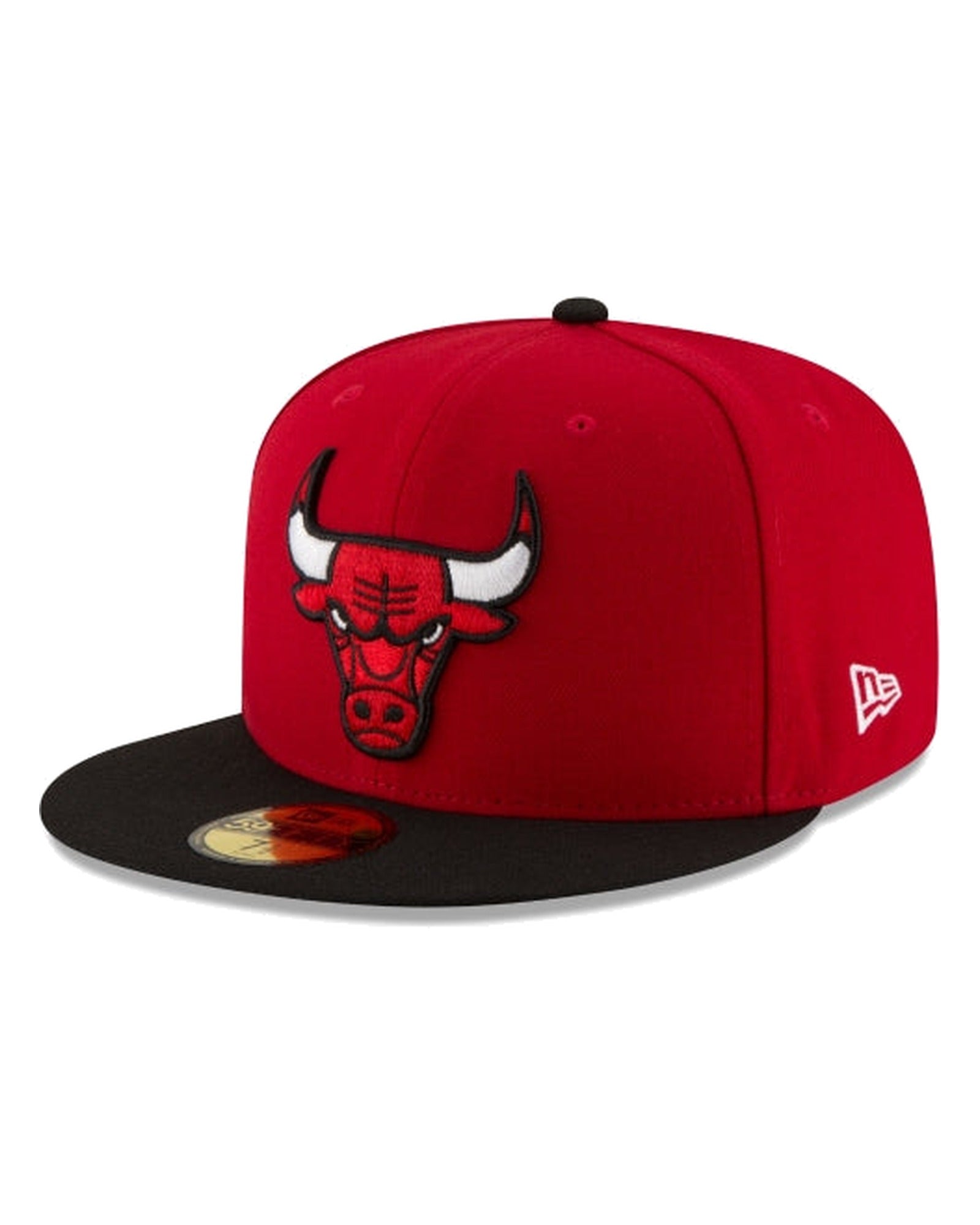 New Era Chicago Bulls 59FIFTY fitted hat, red two-tone