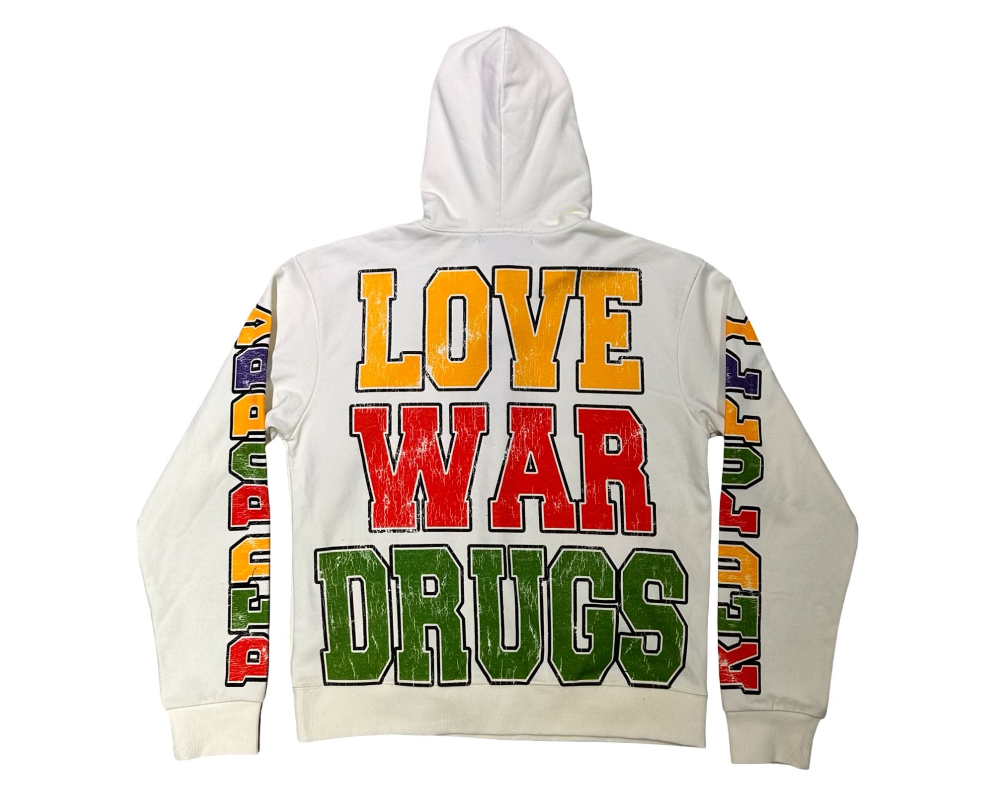 Red Poppy - Men's Love War Drugs Hoodie - Cream