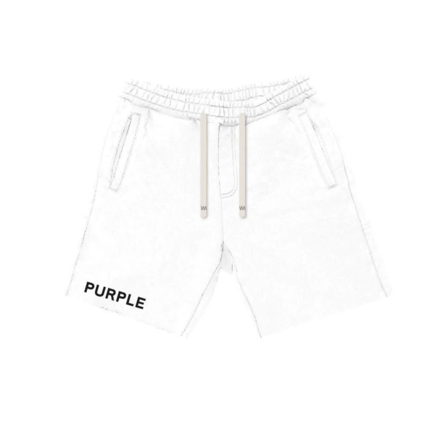 PURPLE BRAND FRENCH TERRY SHORT 'WHITE'