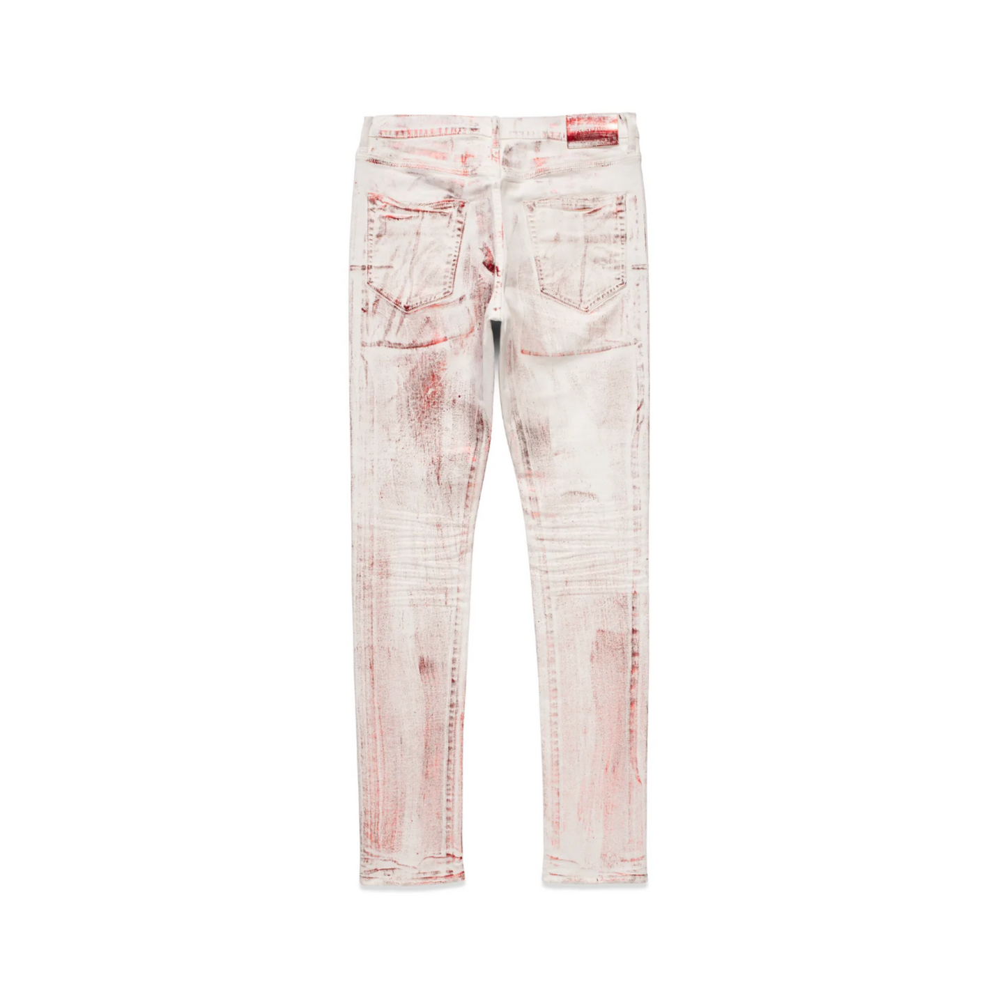 PURPLE BRAND LOW RISE SKINNY JEAN WHITE X RAY WITH CHERRY TOMATO FOIL