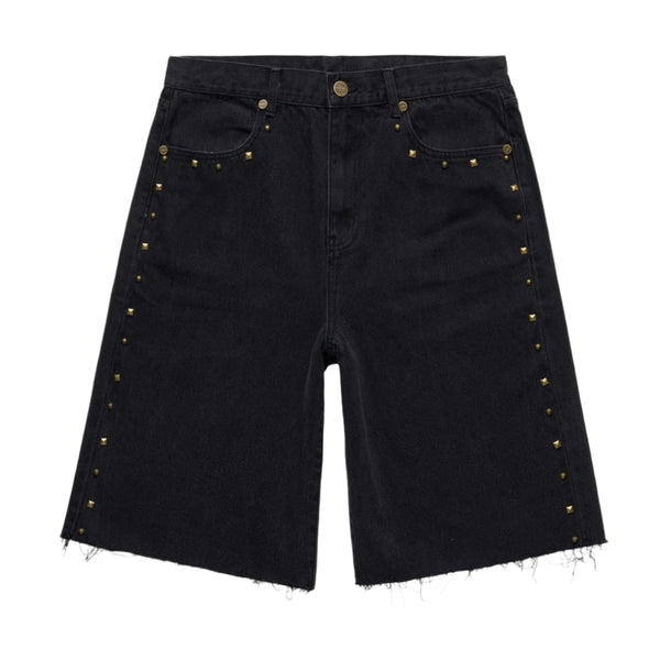 HOMME+FEMME Studded Denim Shorts