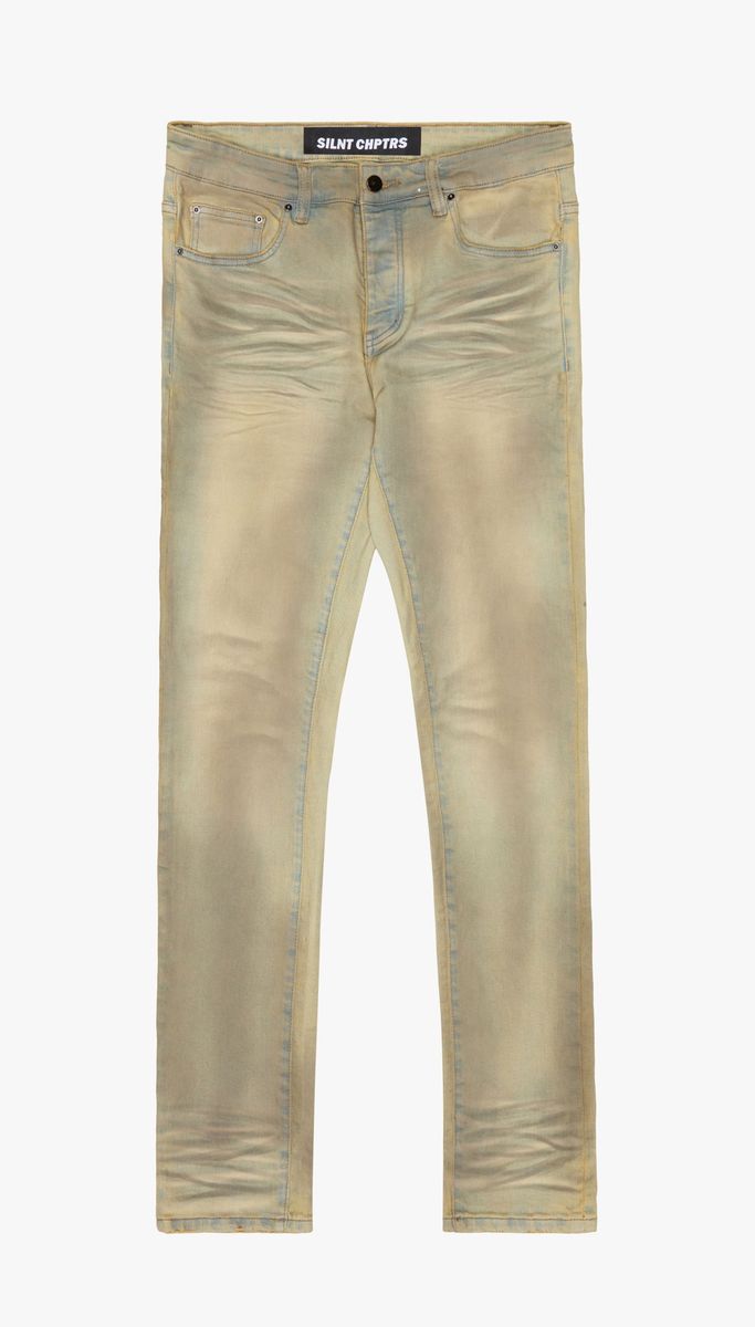 "EVACUATE" 4 WAY STRETCH SKINNY DENIM