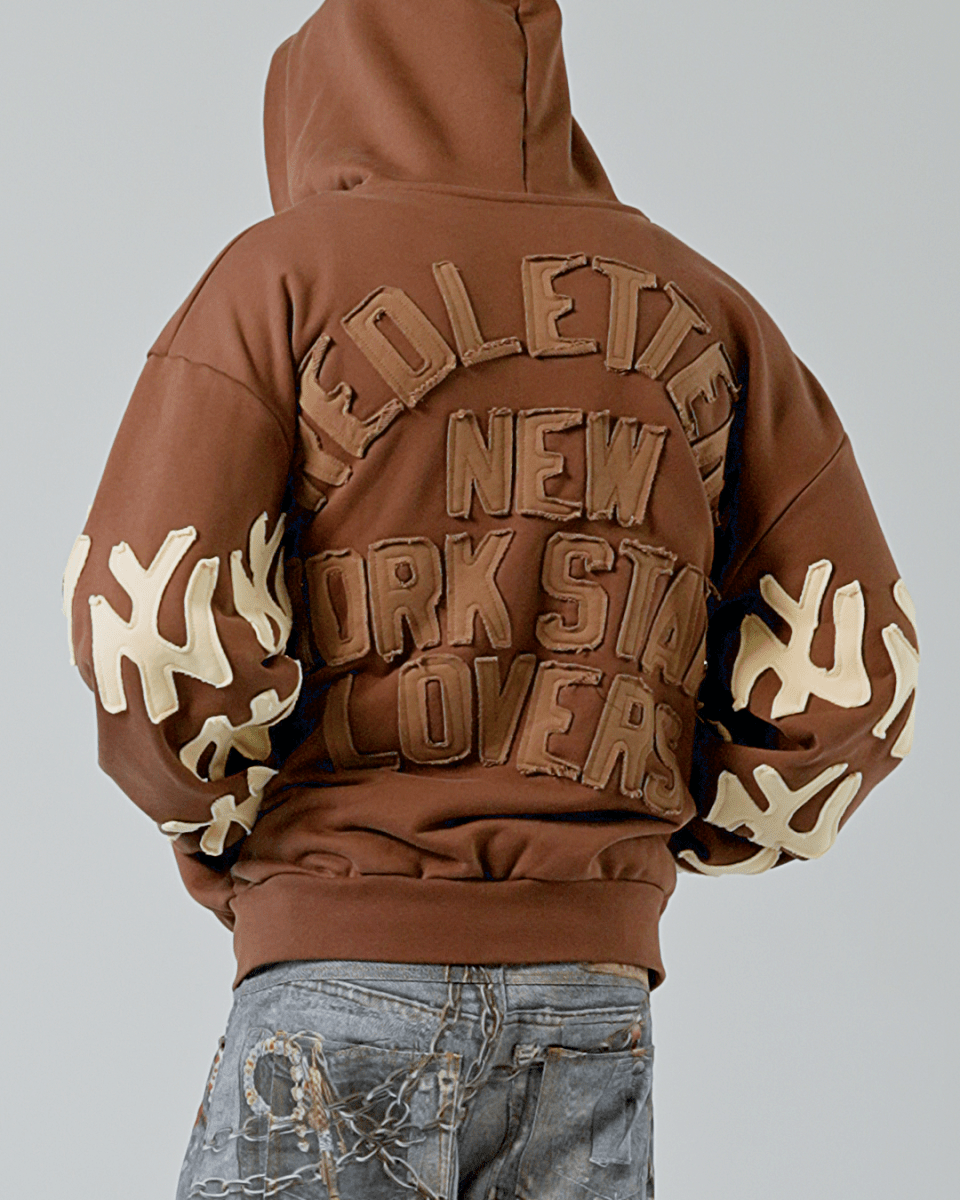 RED LETTERS Not NY Lovers Scattered Zip Up
