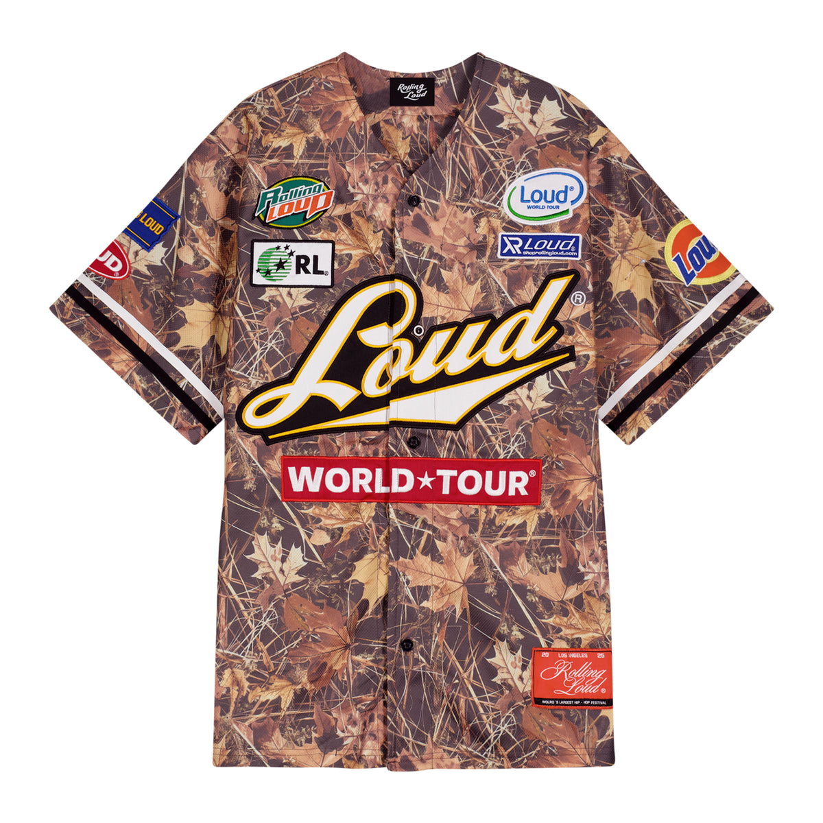 ROLLING LOUD RL WORLD TOUR BASEBALL JERSEY