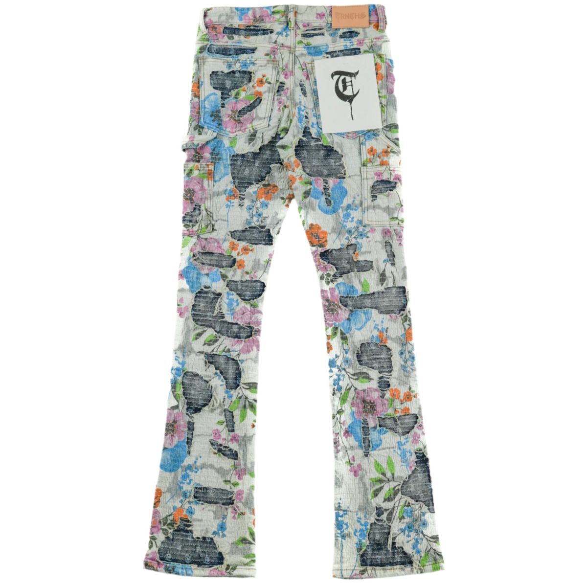 TRNCHS "RAHMA" Stacked Floral Denim