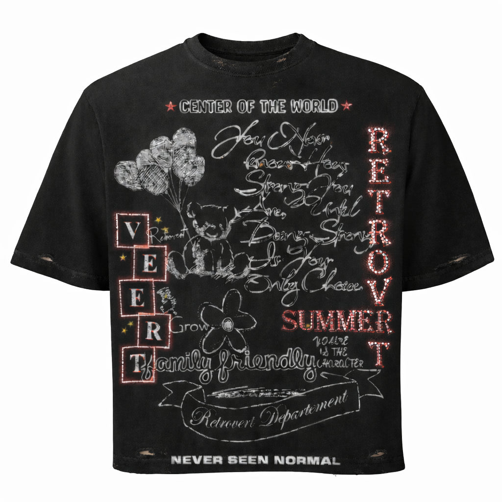 Retrovert Rhinestone Teddy T-shirt