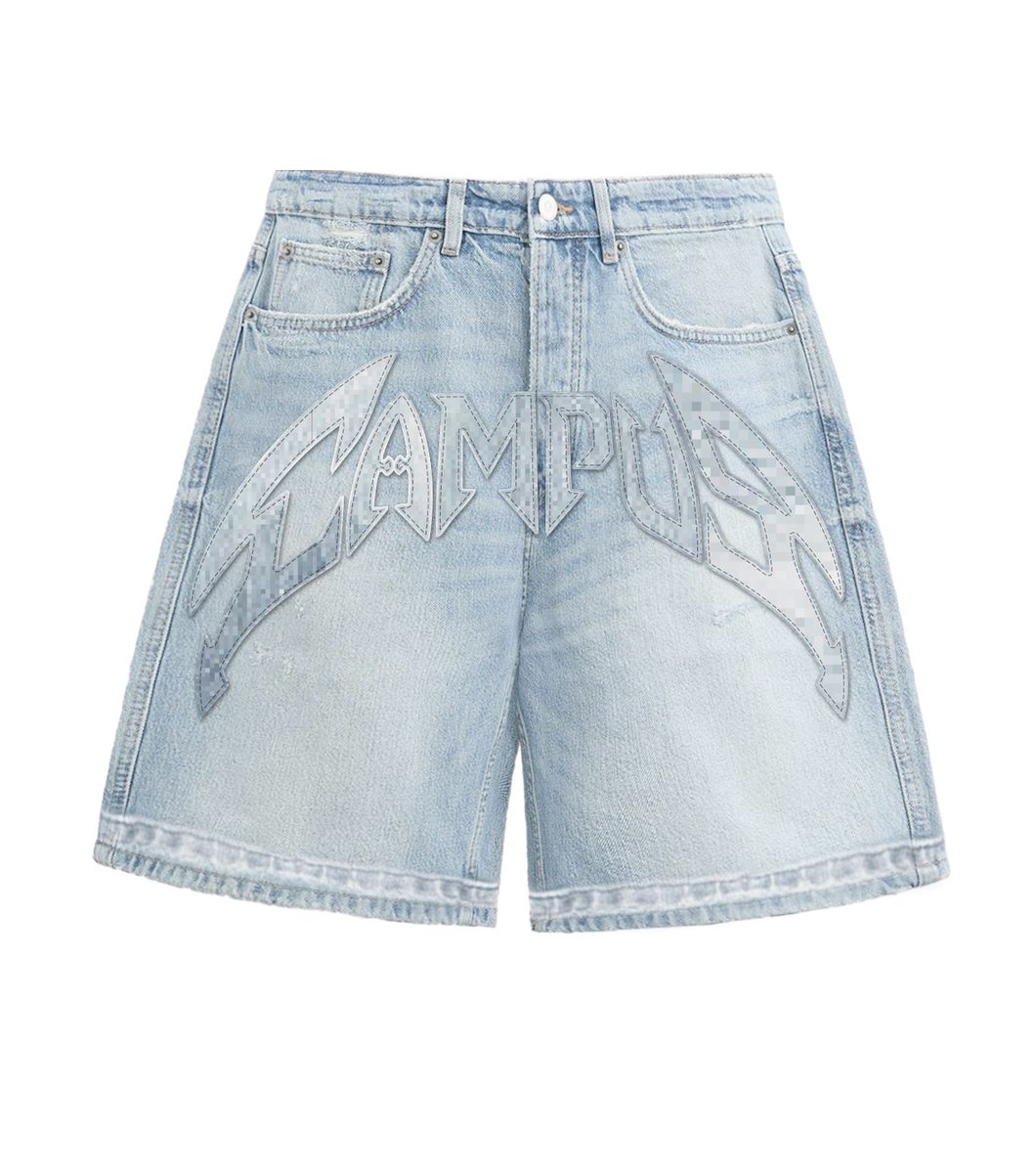 Campus Goods Applique Denim Jort