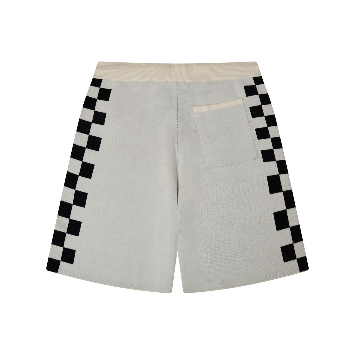 Campus Goods Checkered Jacquard Short Cream
