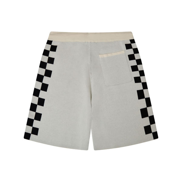 Campus Goods Checkered Jacquard Short Cream