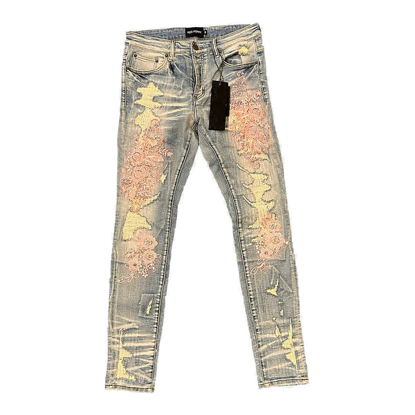 Red Poppy Men's Light Wash Jeans