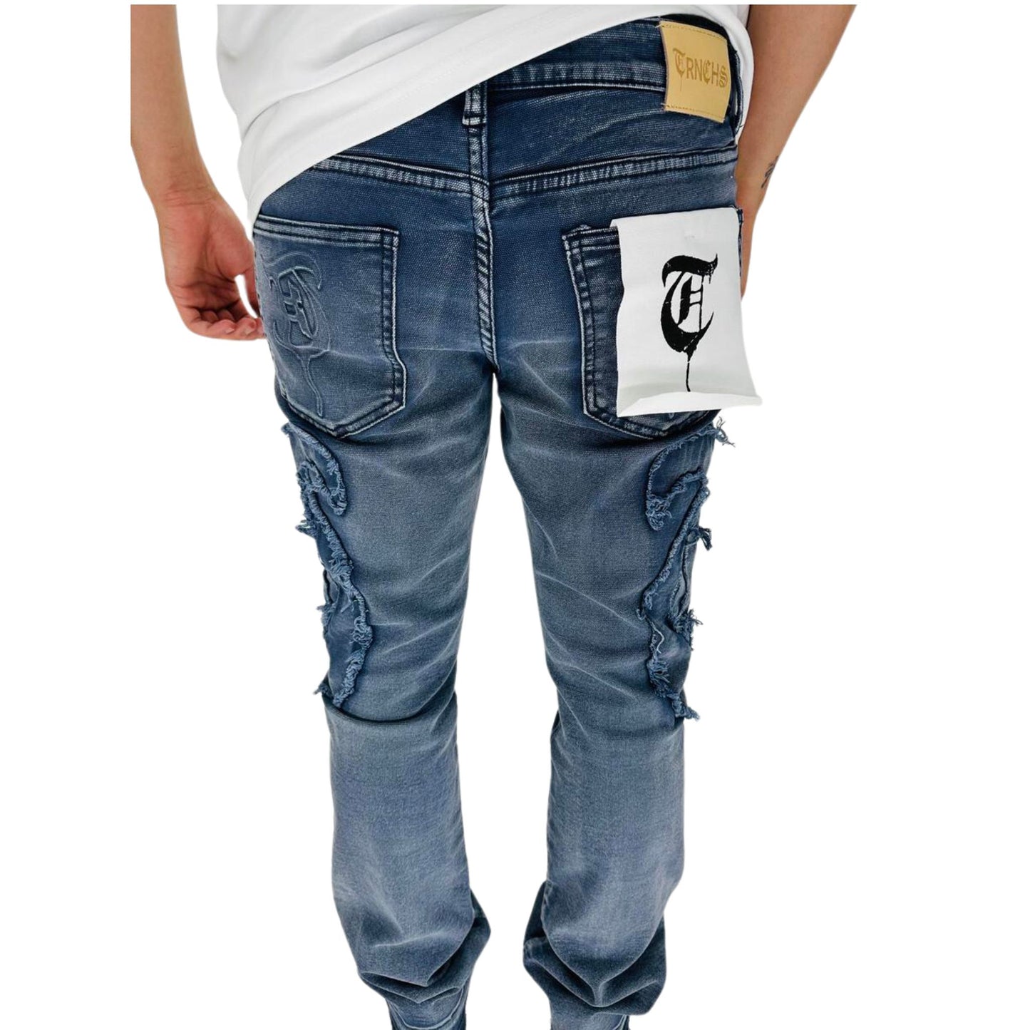 TRNCHS CANVAS STACKED JEANS