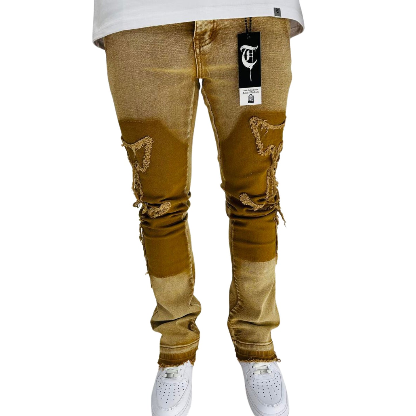 TRNCHS CANVAS STACKED JEANS