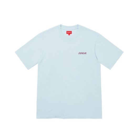 SUPREME Washed Script Short-Sleeve Top 'Blue'