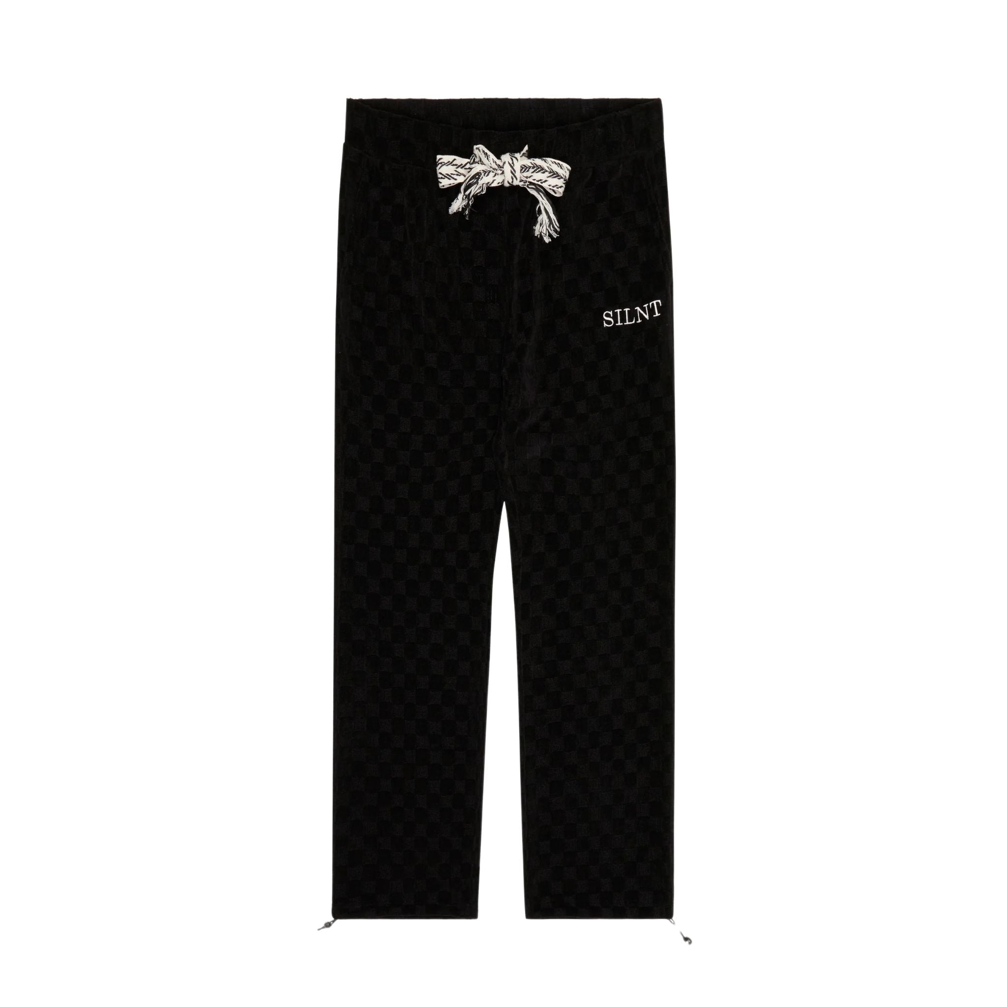 SILNT CHPTRS "Checkmate" Black Velvet Joggers