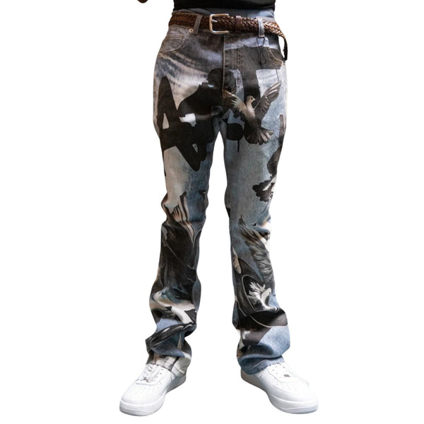 ARMOR JEANS DIGITAL PRINT STACKED JEANS