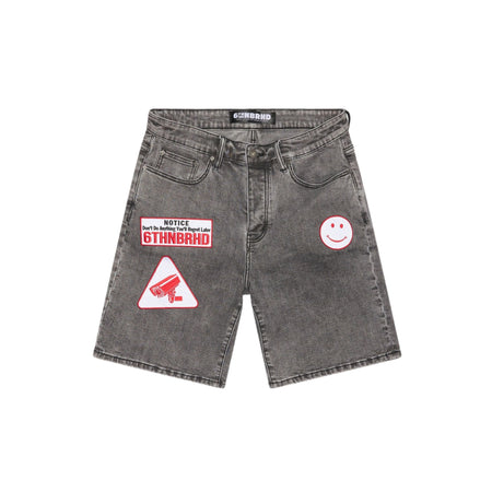 6TH NBRHD "SURVEILLANCE" DENIM SHORTS