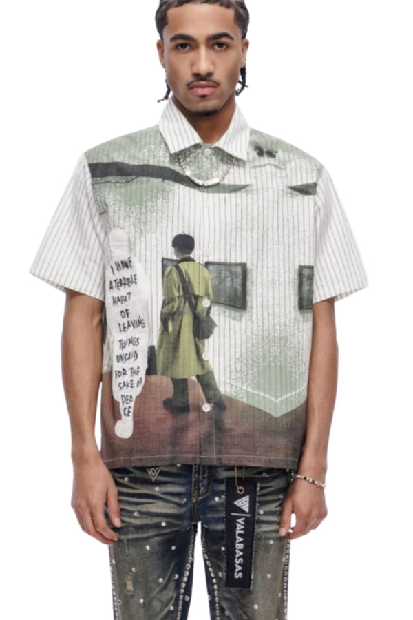 VALABASAS | Gallery Pin-Striped Button-Down