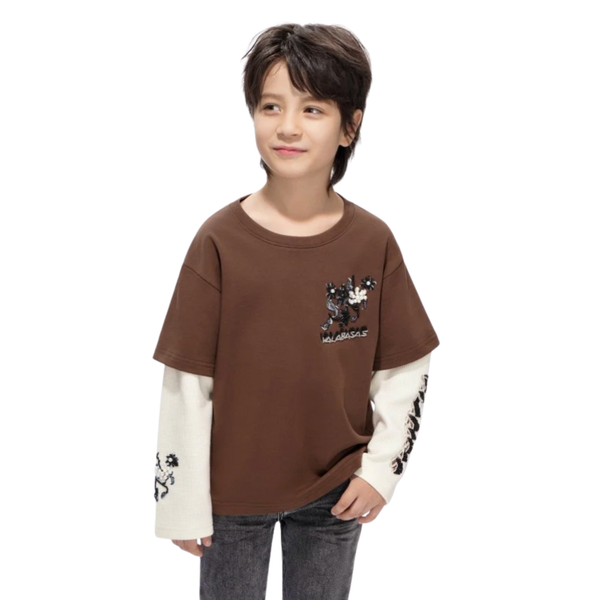 VALABASAS Inheritance Kids Brown Tee