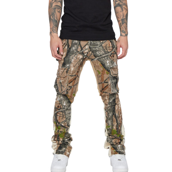 VALABASAS | Commander Stacked Flare Jean (Moss Green)