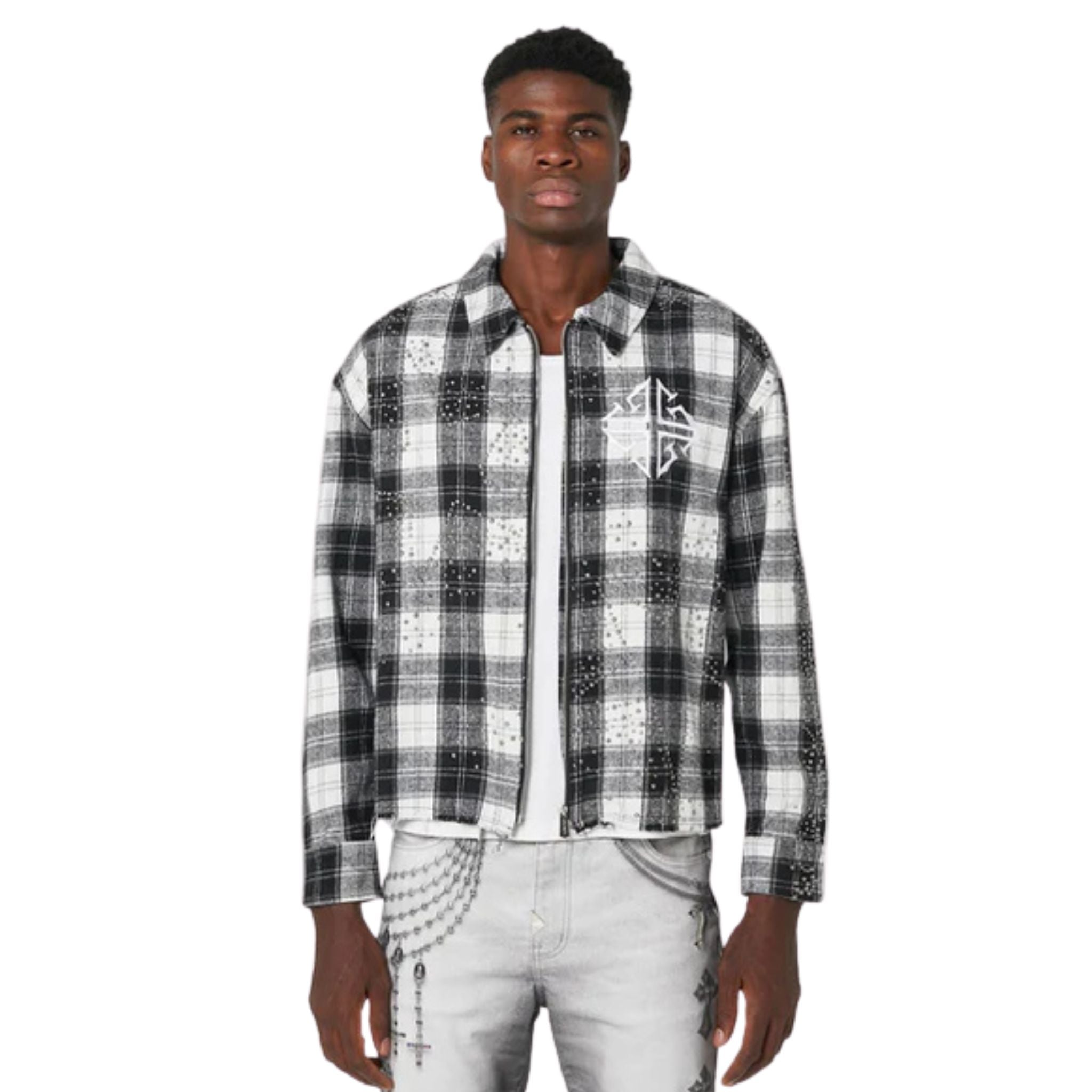 GUAPI CLOUD GREY CROSS FLANNEL