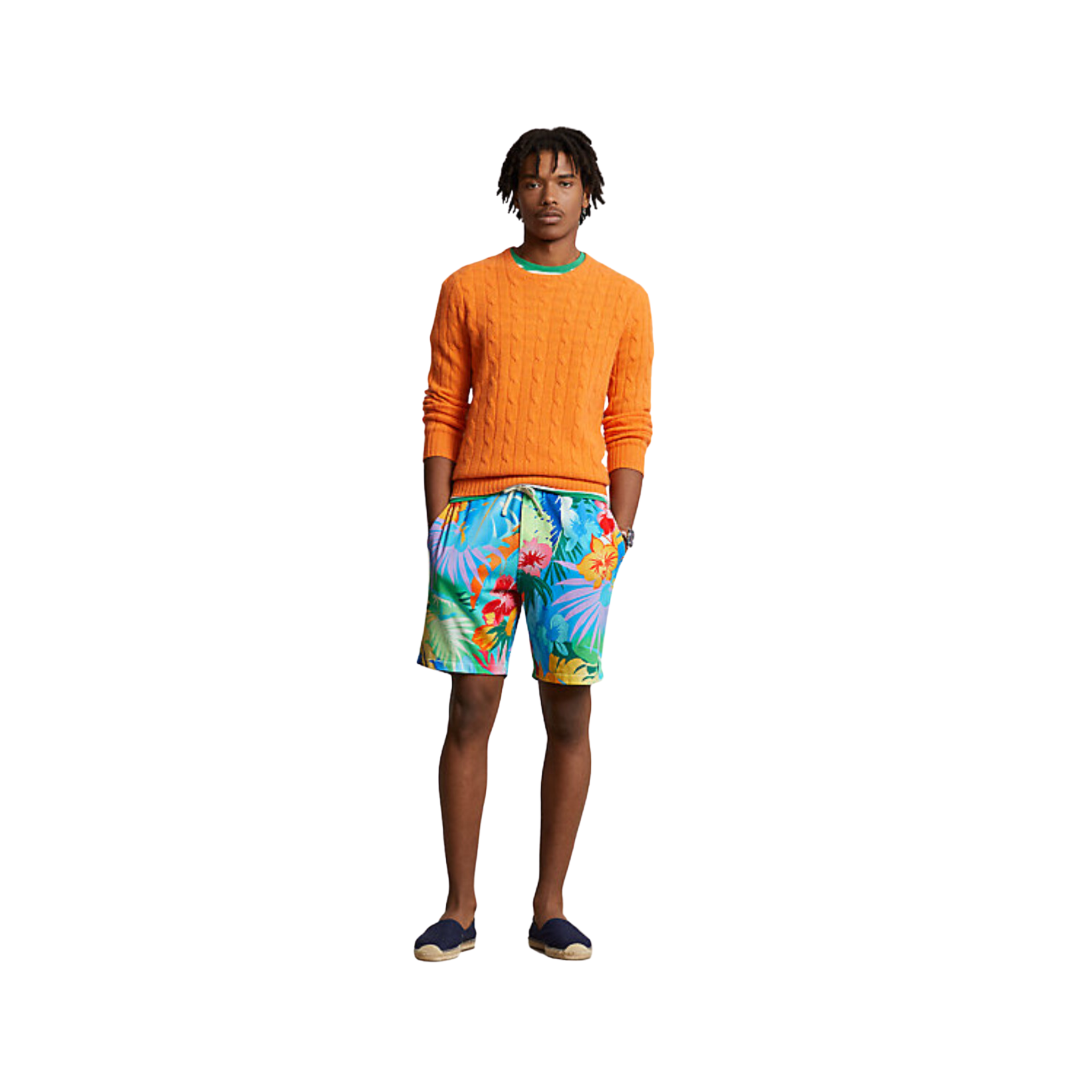 RALPH LAUREN 8-Inch Floral-Print Spa Terry Short