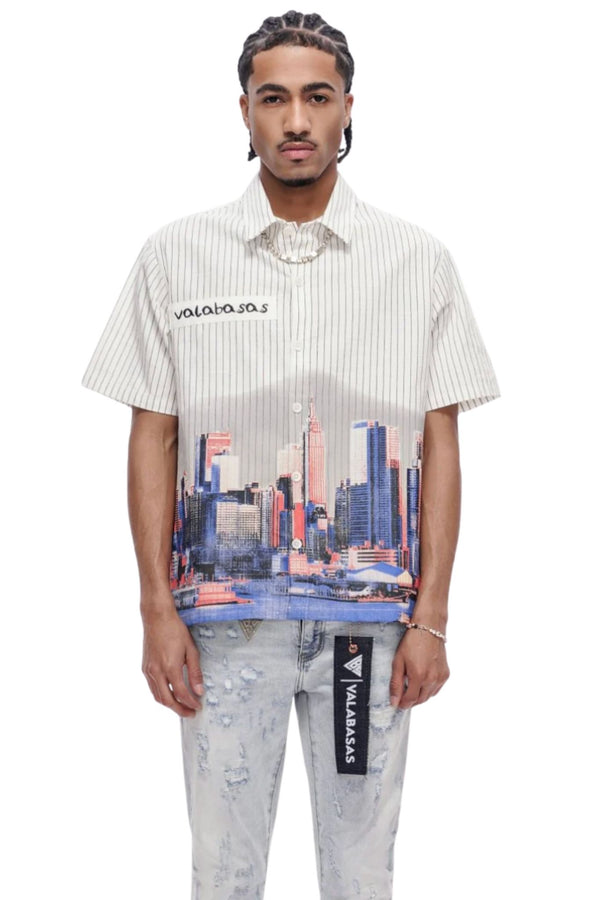 VALABASAS | Leave Town Pin-striped Bd