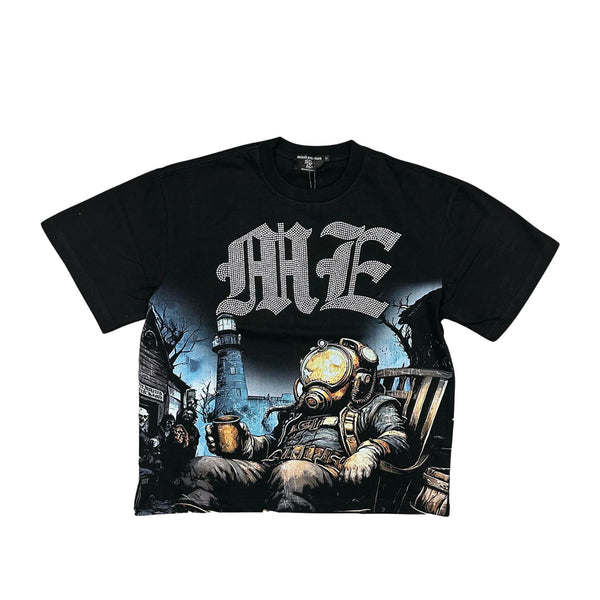 MIXED EMOTION ASTRONAUT RHINESTONES TEE