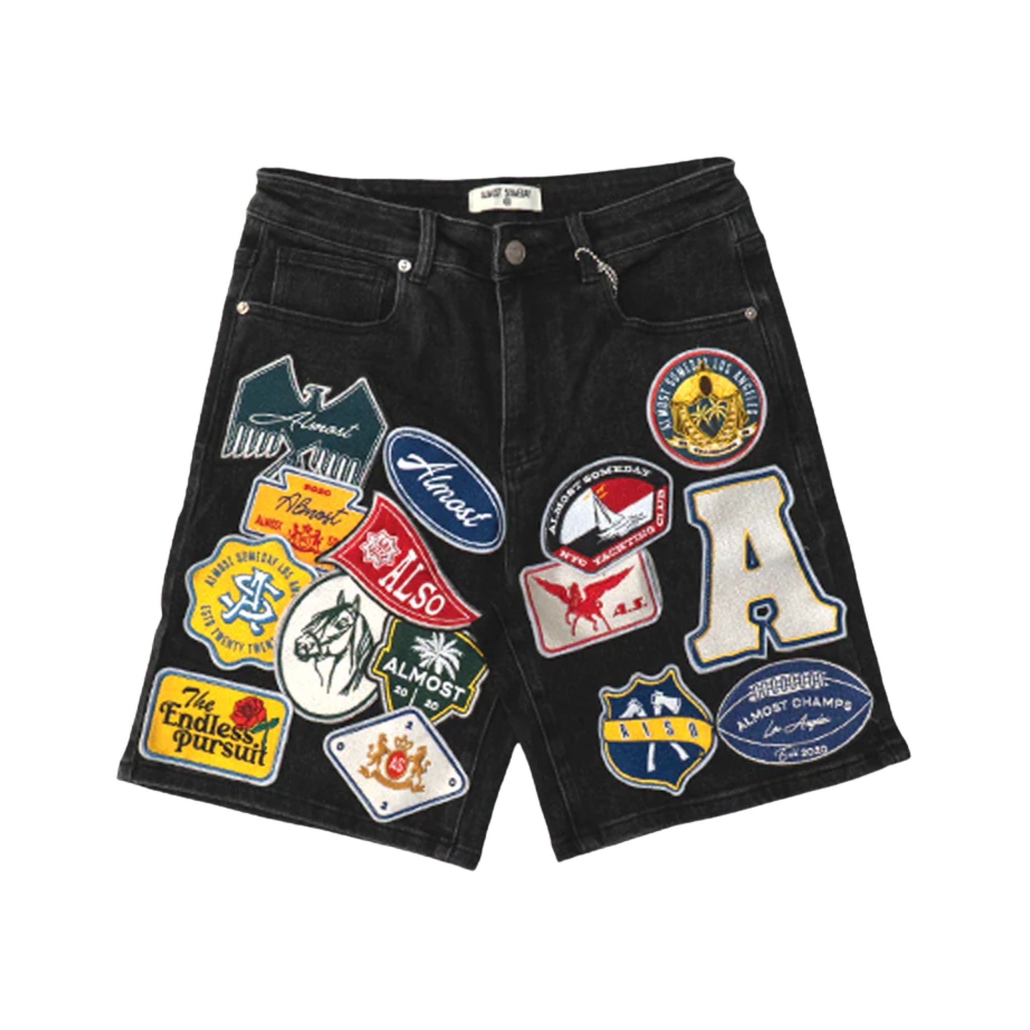 ALMOST SOMEDAY PATCHWORK JORTS