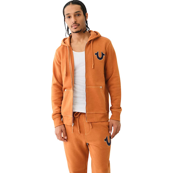 TRUE RELIGION BIG T CROSS ZIP UP