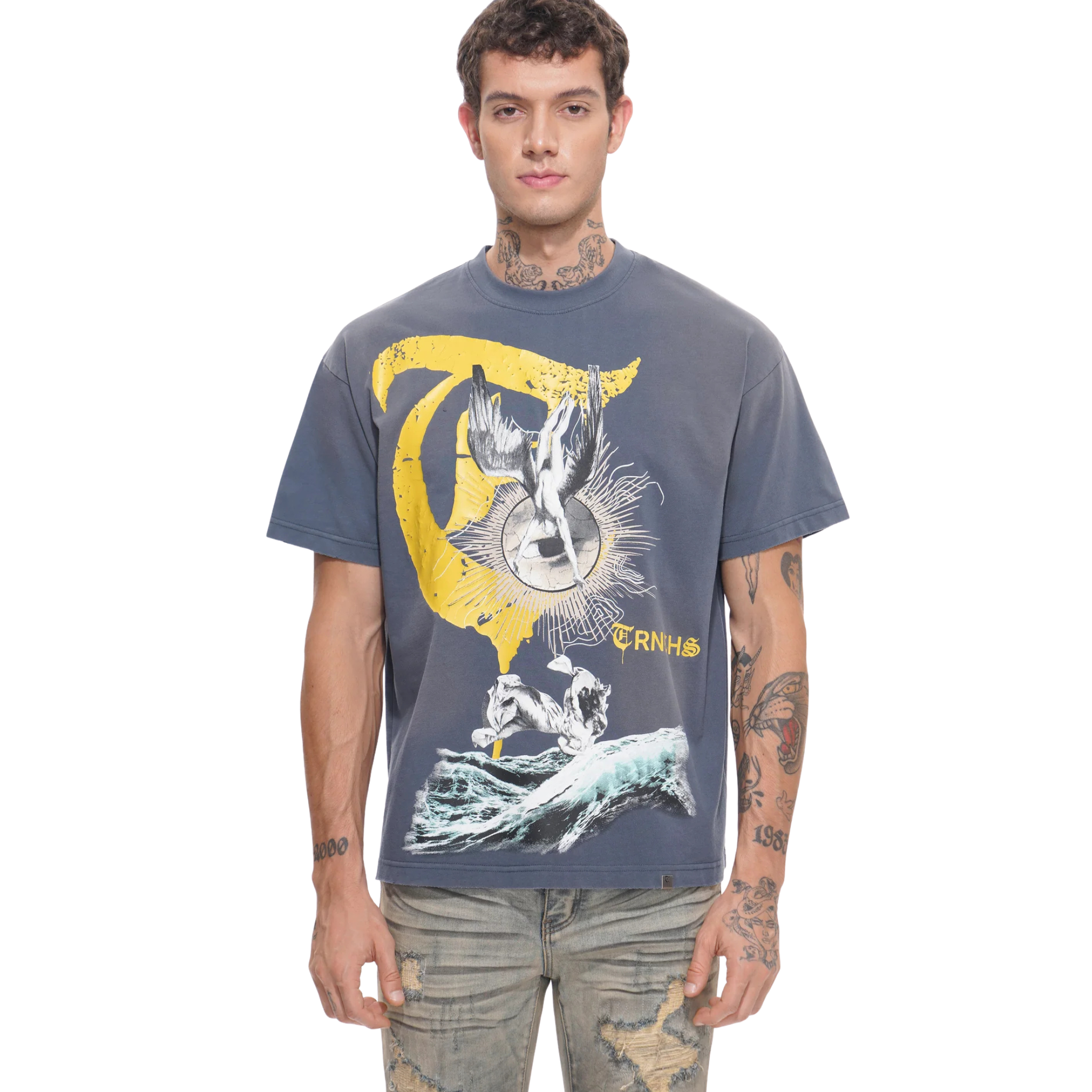 TRNCHS Weight Of Wings Navy Blue Tee