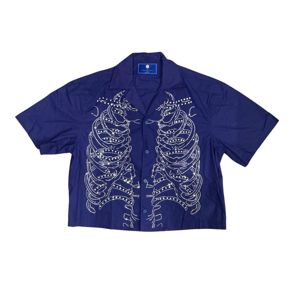MAISON SAIKO | Torax Crystal Distress Button-Up