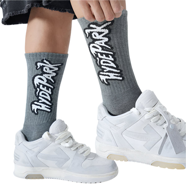 HYDE PARK SOCK-NIGHT LOGO INTARSIA SOCK