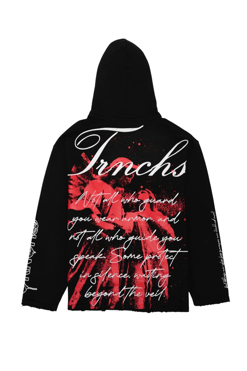 TRNCHS GUIDED GUIDED BY GHOSTS WHITE HOODIE