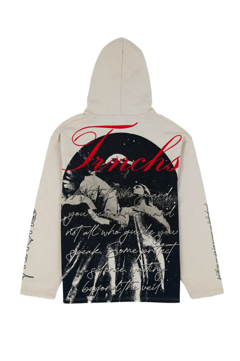 TRNCHS GUIDED GUIDED BY GHOSTS WHITE HOODIE