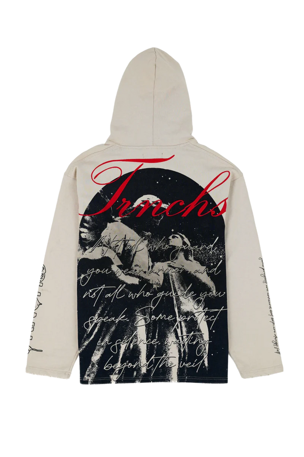 TRNCHS GUIDED GUIDED BY GHOSTS WHITE HOODIE