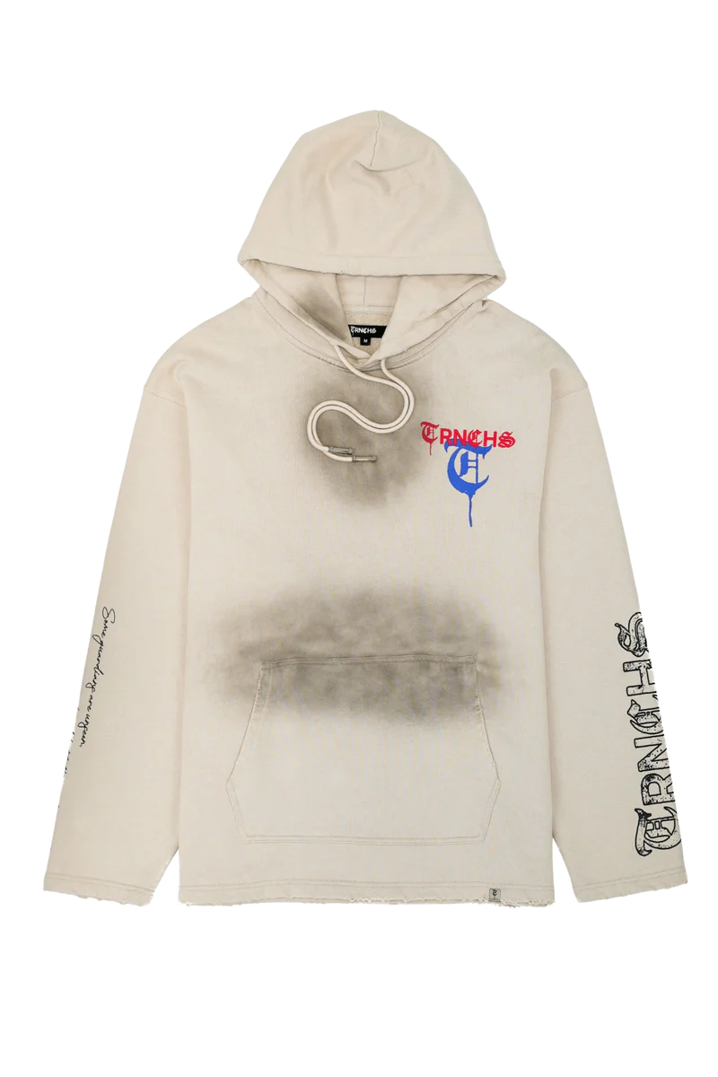TRNCHS GUIDED GUIDED BY GHOSTS WHITE HOODIE