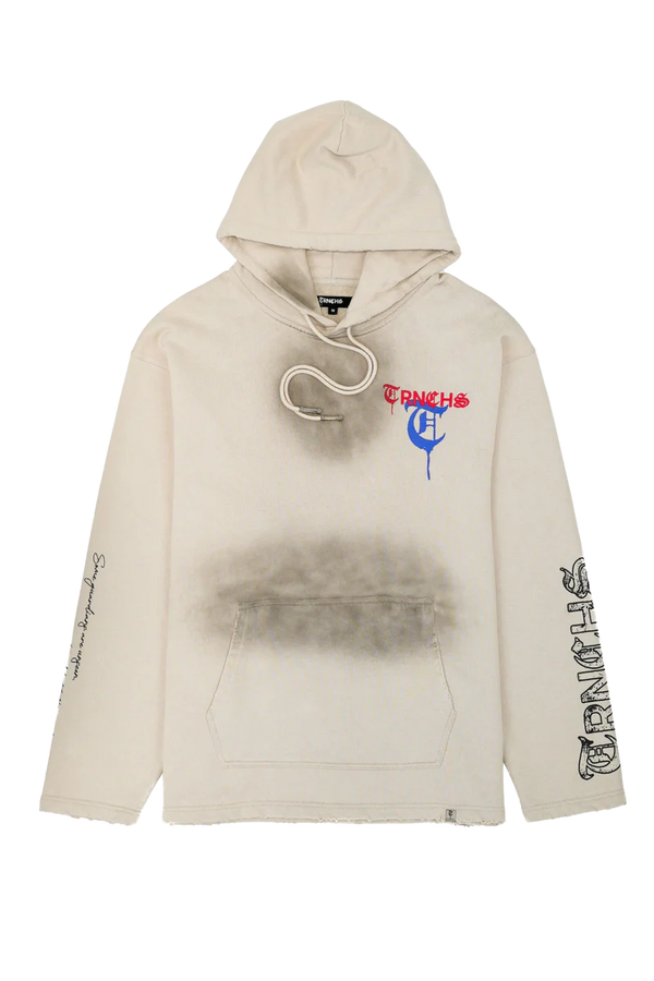 TRNCHS GUIDED GUIDED BY GHOSTS WHITE HOODIE