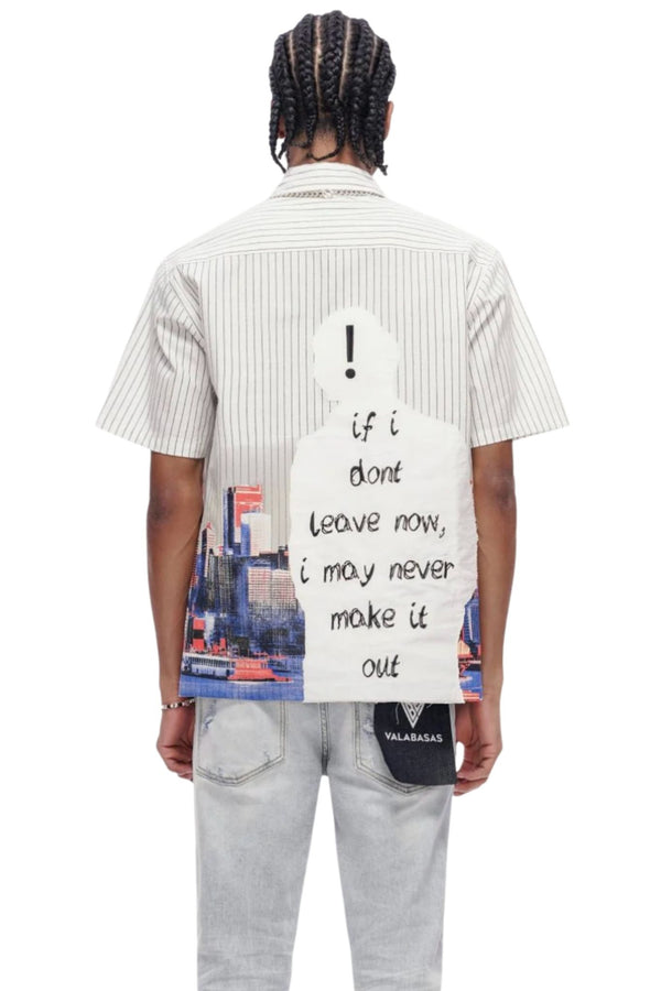 VALABASAS | Leave Town Pin-striped Bd